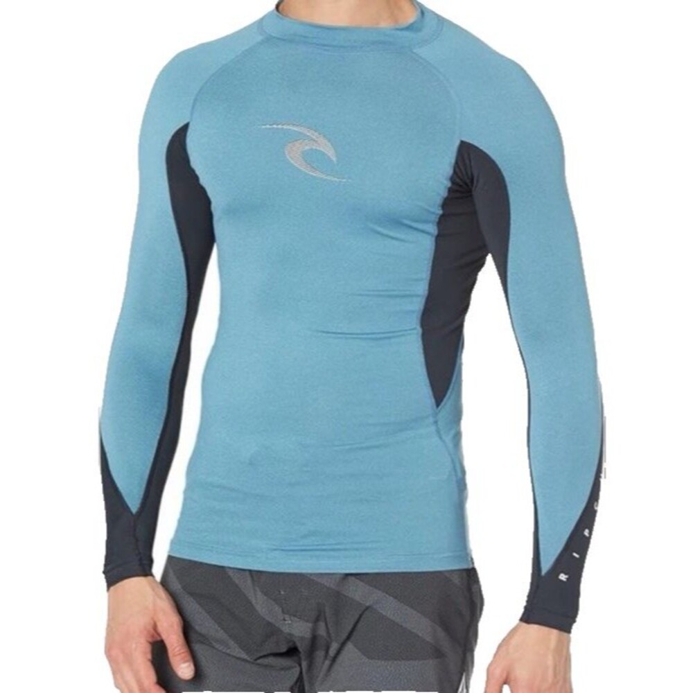 Rip Curl Men's M Long Sleeve Rash Guard UPF 50+ Swim Shirt Performance Fit